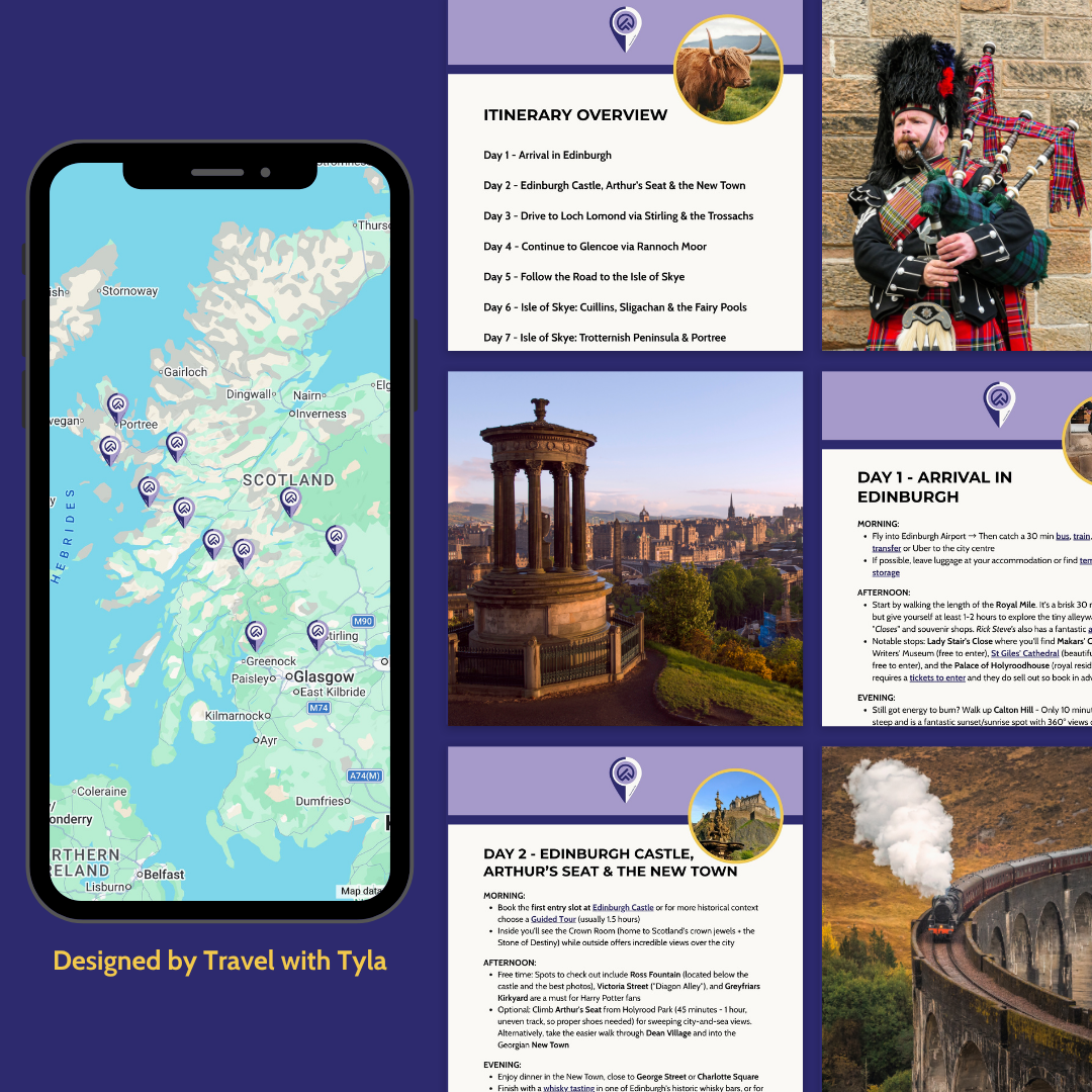 8 Day Scotland Road Trip Itinerary - Edinburgh to the Highlands