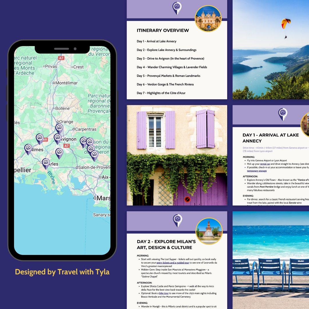 8 Day South of France Itinerary - Lake Annecy to the French Riviera