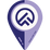 Map marker icon with a logo and 'Travel with Tyla' text on a white background